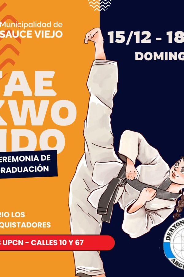 DOMINGO 15/12: CEREMONIA DE GRADUACIÓN – TAEKWONDO EN EL CLUB UPCN