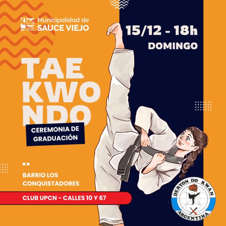 DOMINGO 15/12: CEREMONIA DE GRADUACIÓN – TAEKWONDO EN EL CLUB UPCN