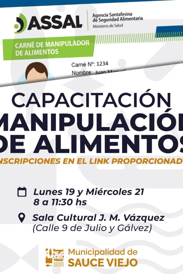 Capacitación presencial para Carné de Manipulador de Alimentos